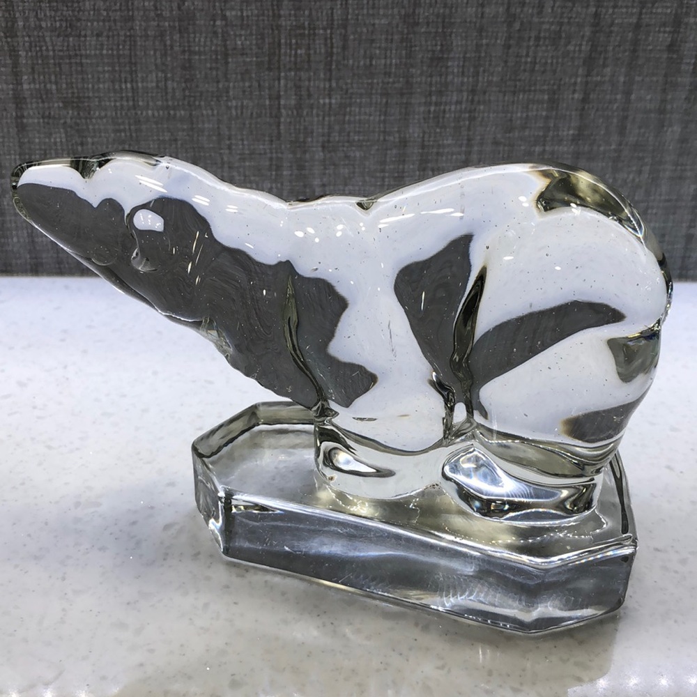 Vtg New Martinsville Glass Polar Bear